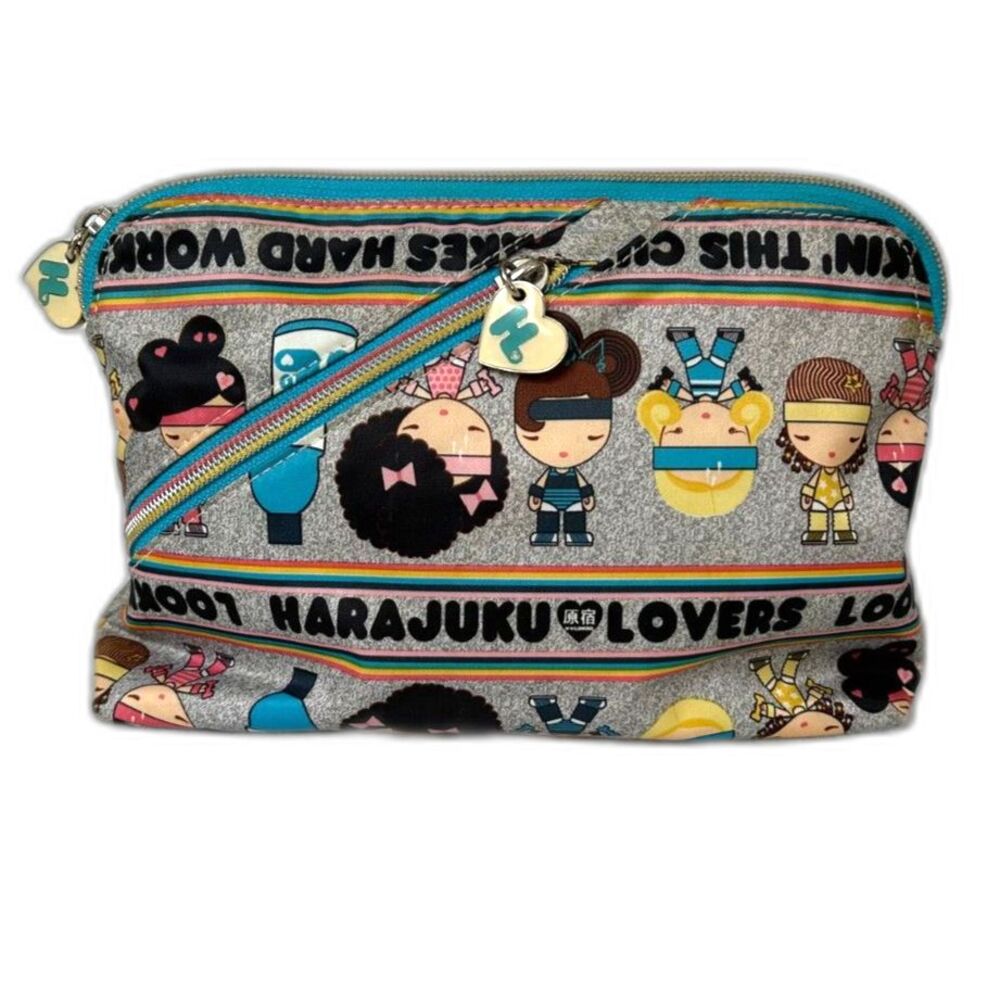 Harajuku Lovers Gwen Stefani Fitness Girls Cosmetic Makeup Bag Y2K Kawaii